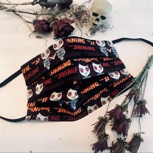 Horror print fabric face mask the shining